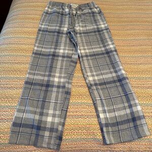 Lucky Brand Sleepwear Pants with Relaxed Fit Grey and Blue Plaid Size Small
